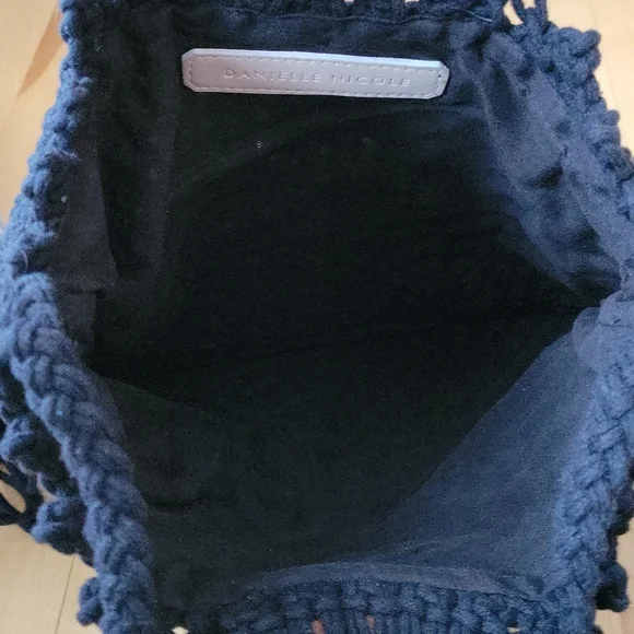 Danielle Nicole Black Fringe Crotchet Wooden Handle Crossbody Bag - Picture 13 of 13